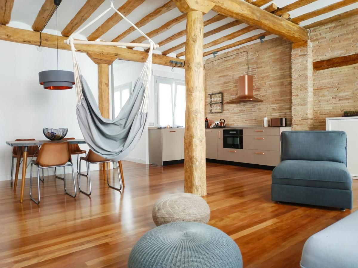 Ferienwohnung Lux Wood Loft With Air Con & Lift Logroño Exterior foto